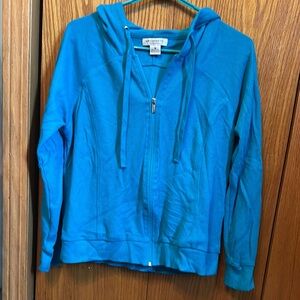 Liz Claiborne Blue Zip-Up Hoodie Jacket